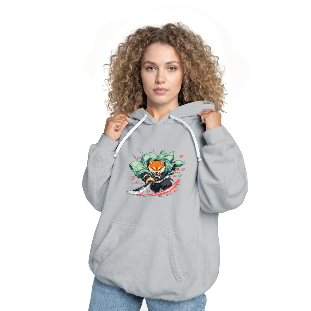 Shiba Samurai Vaporwave Anime Pullover Hoodie - Gift for Anime Fans