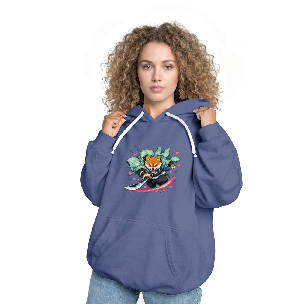 Shiba Samurai Vaporwave Anime Pullover Hoodie - Gift for Anime Fans