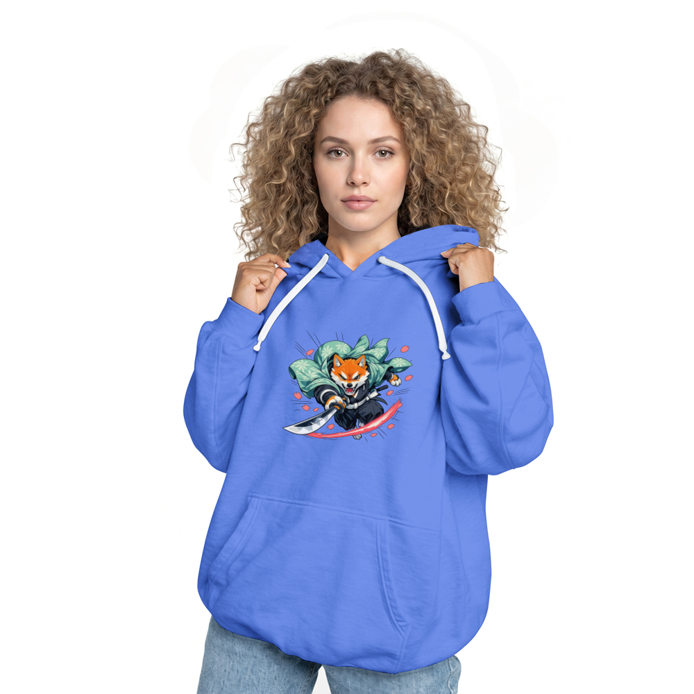 Shiba Samurai Vaporwave Anime Pullover Hoodie - Gift for Anime Fans