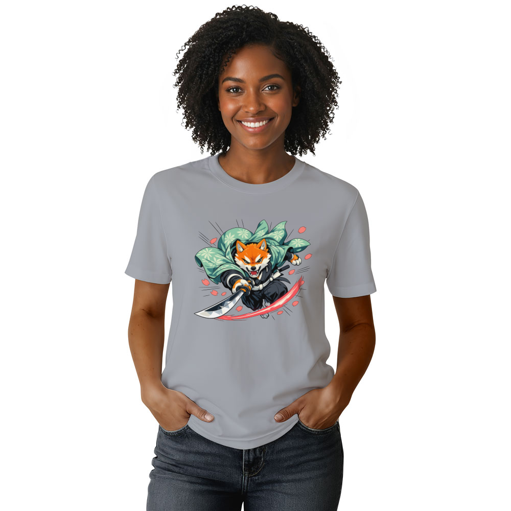 Shiba Samurai T-Shirt - Retro Anime Streetwear & Convention Wear