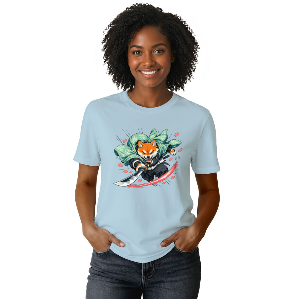 Shiba Samurai T-Shirt - Retro Anime Streetwear & Convention Wear