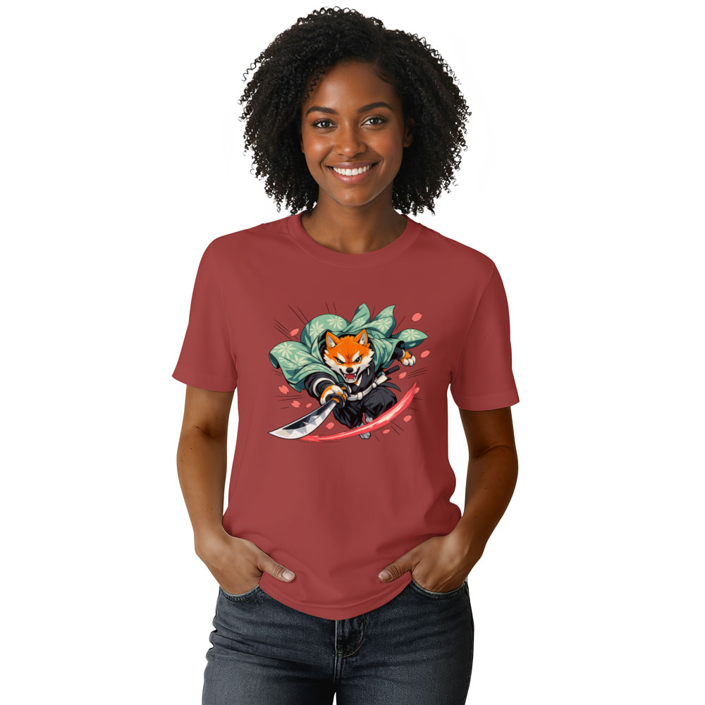 Shiba Samurai T-Shirt - Retro Anime Streetwear & Convention Wear