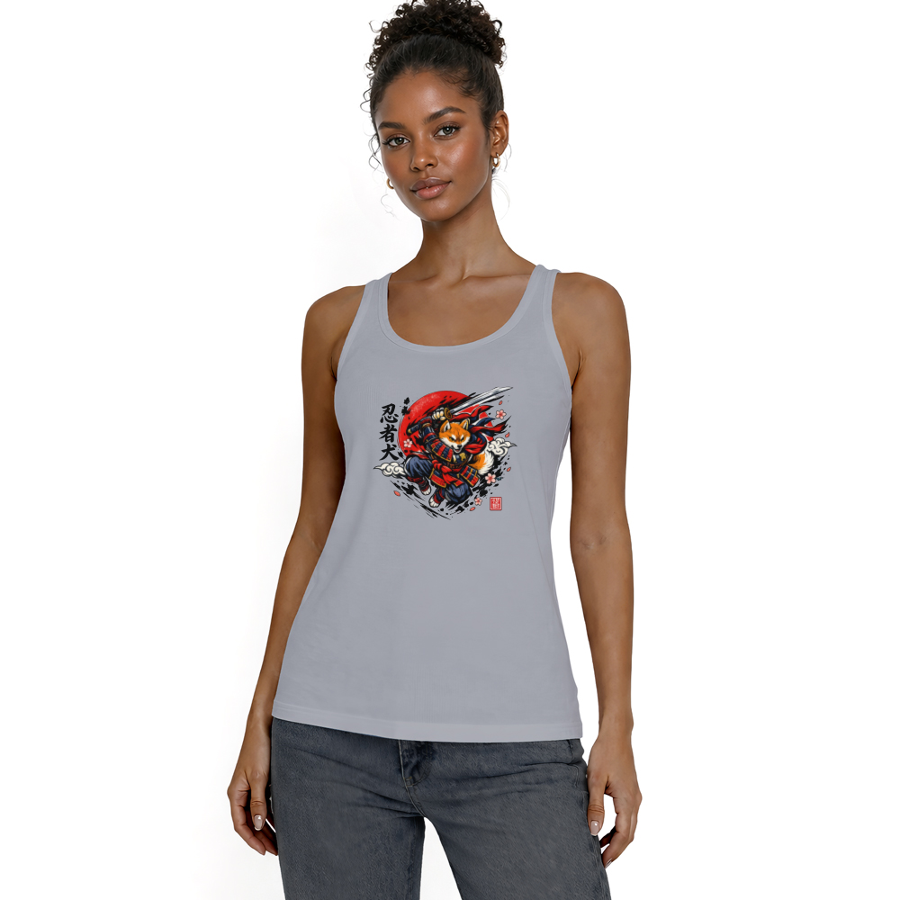 Shiba Samurai Unisex Tank Top - Gift for Anime and Shiba Inu Fans
