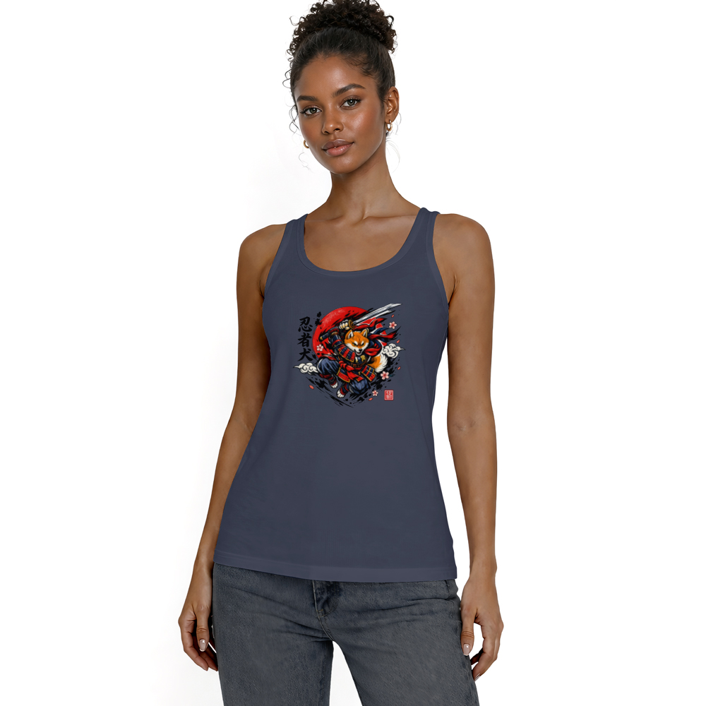 Crimson Leap Anime Shiba Samurai Unisex Tank Top