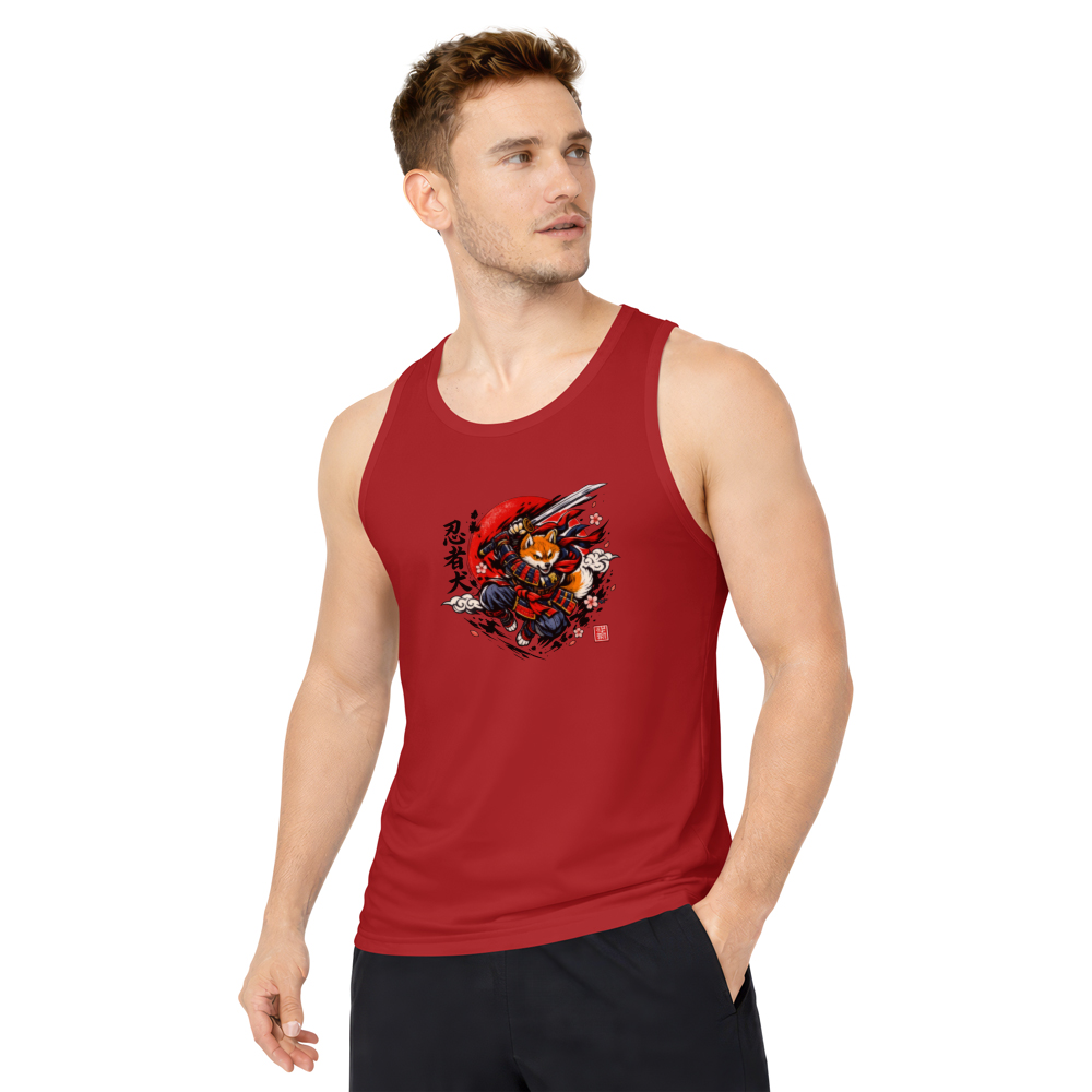 Crimson Leap Anime Shiba Samurai Unisex Tank Top