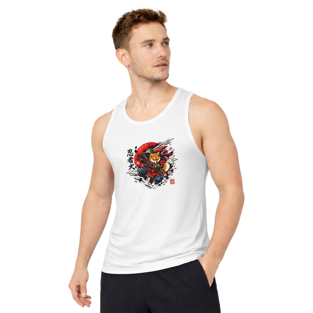 Shiba Samurai Unisex Tank Top - Gift for Anime and Shiba Inu Fans