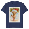 Kawaii Ballet Kitten En Pointe Under Cherry Blossoms T-Shirt