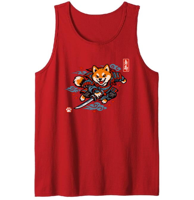 Shiba Samurai Tanktop - Fans Of Playful Japanese Art