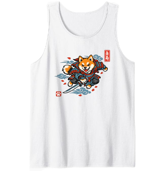 Shiba Samurai Tanktop - Fans Of Playful Japanese Art