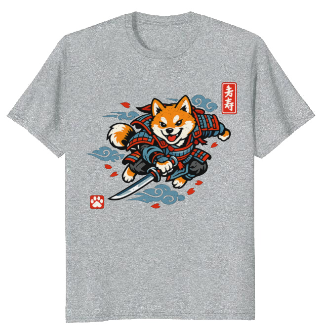 Shiba Samurai T-Shirt - Ukiyo-e Art Enthusiast Gift