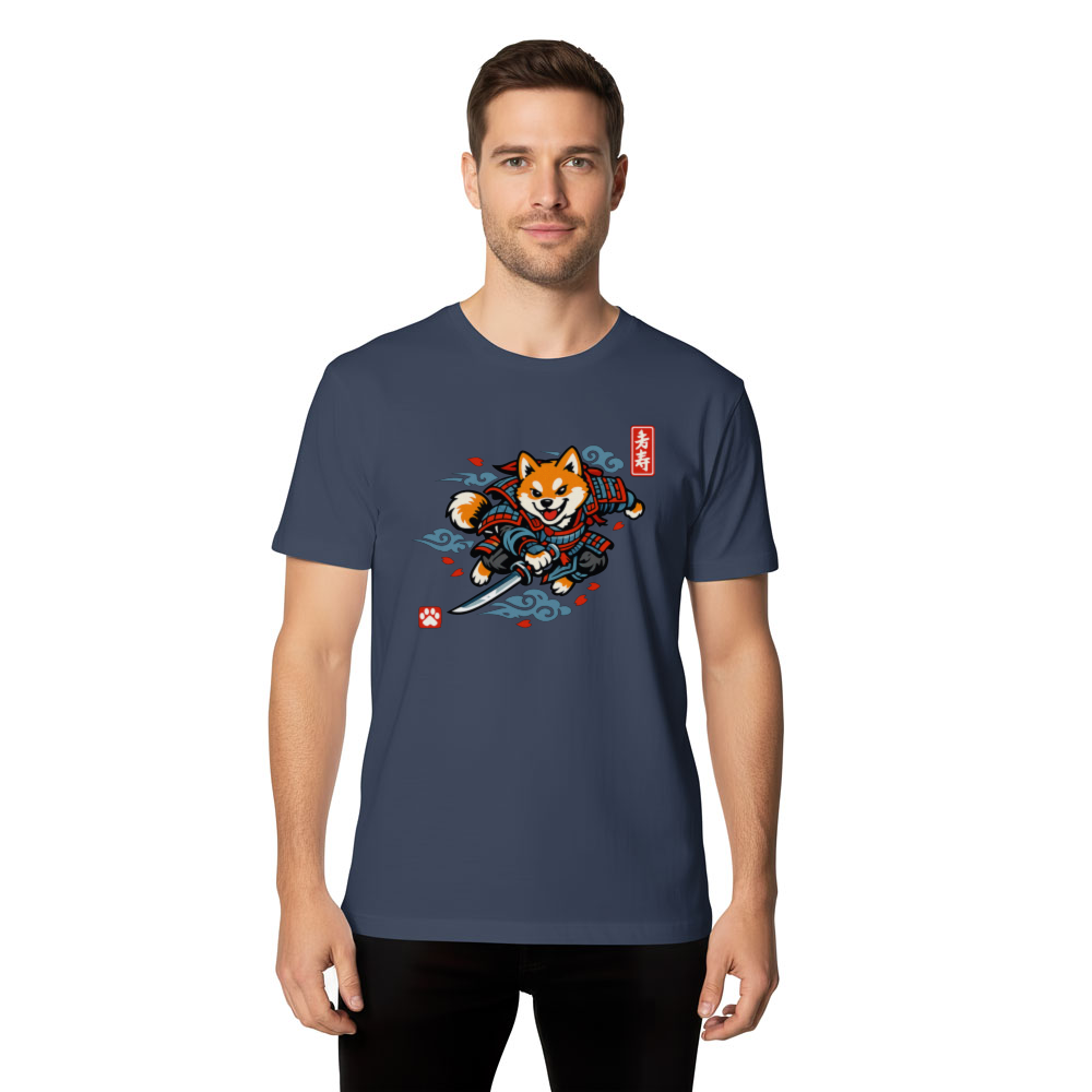 Ukiyo-e Shiba Samurai Sneak Attack Graphic T-Shirt