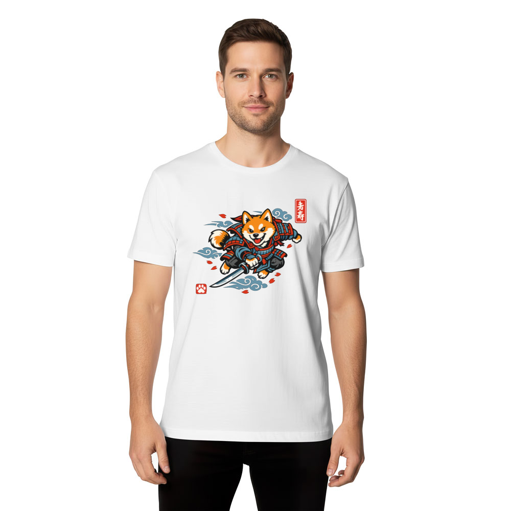 Shiba Samurai T-Shirt - Ukiyo-e Art Enthusiast Gift