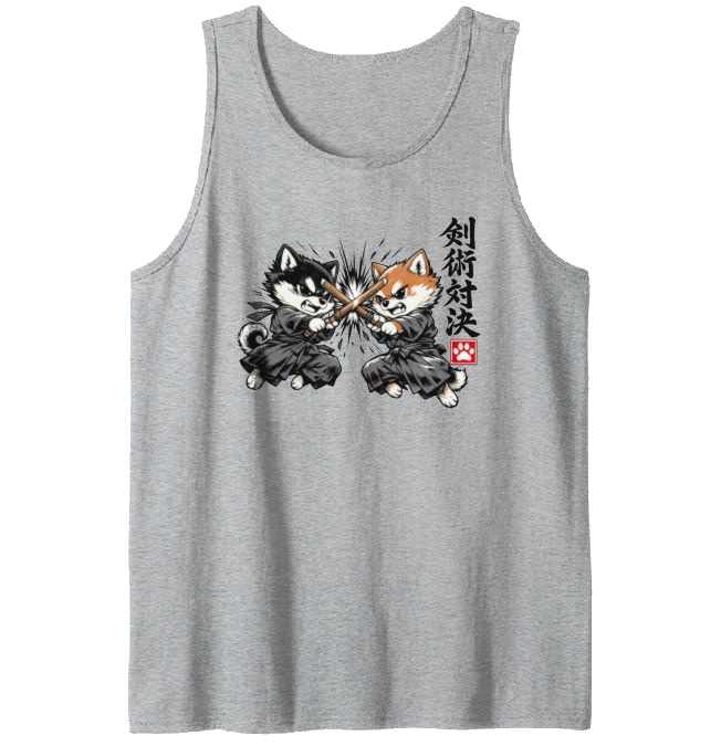 Shiba Samurai Tanktop - Streetwear For Anime Fans