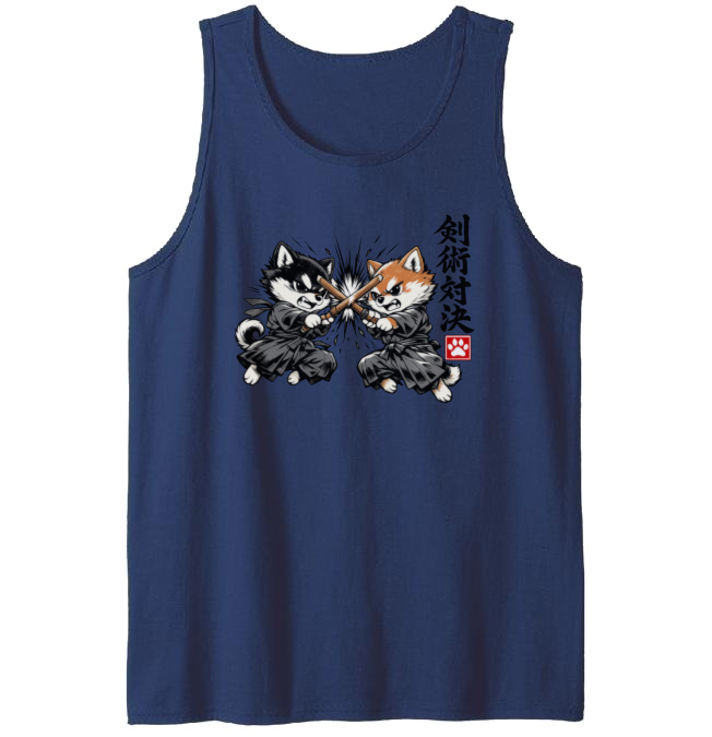 Shiba Samurai Tanktop - Streetwear For Anime Fans