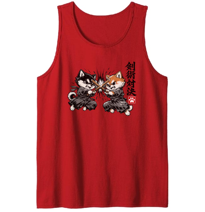 Shiba Samurai Tanktop - Streetwear For Anime Fans