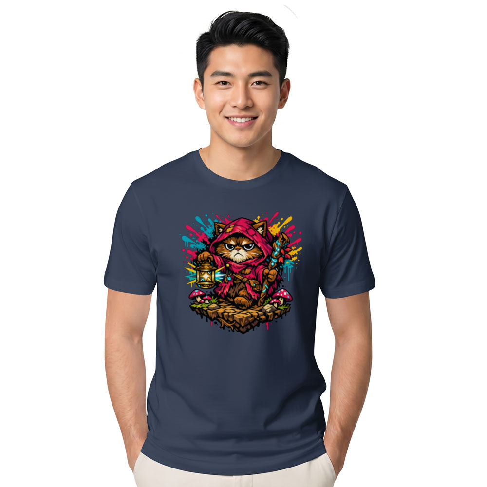 Grumpy Cat Hermit Neon Cottagecore T-Shirt - Cottagecore Streetwear