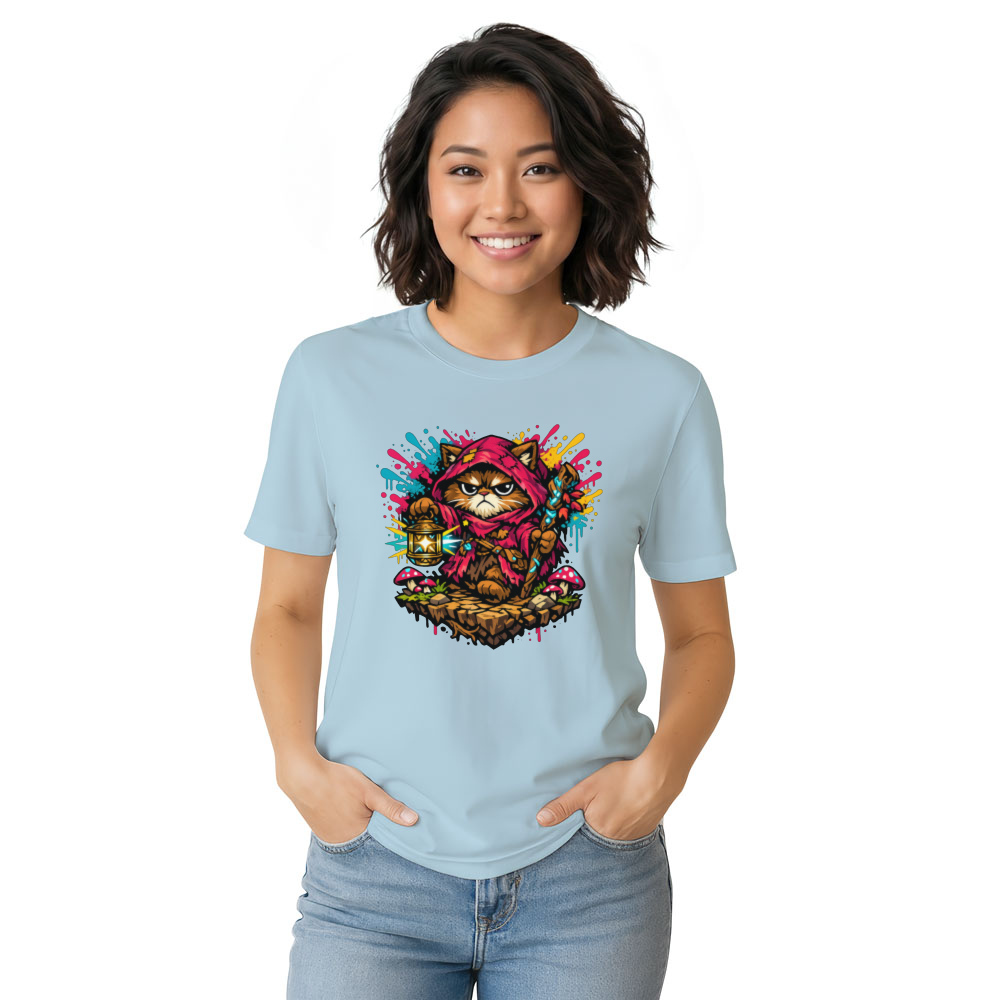 Grumpy Cat Hermit Neon Cottagecore T-Shirt - Cottagecore Streetwear