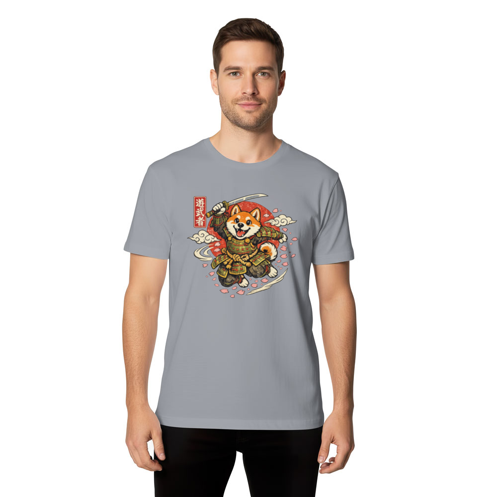 Shiba Samurai T-Shirt - Gift for Dog Lovers and Anime Fans