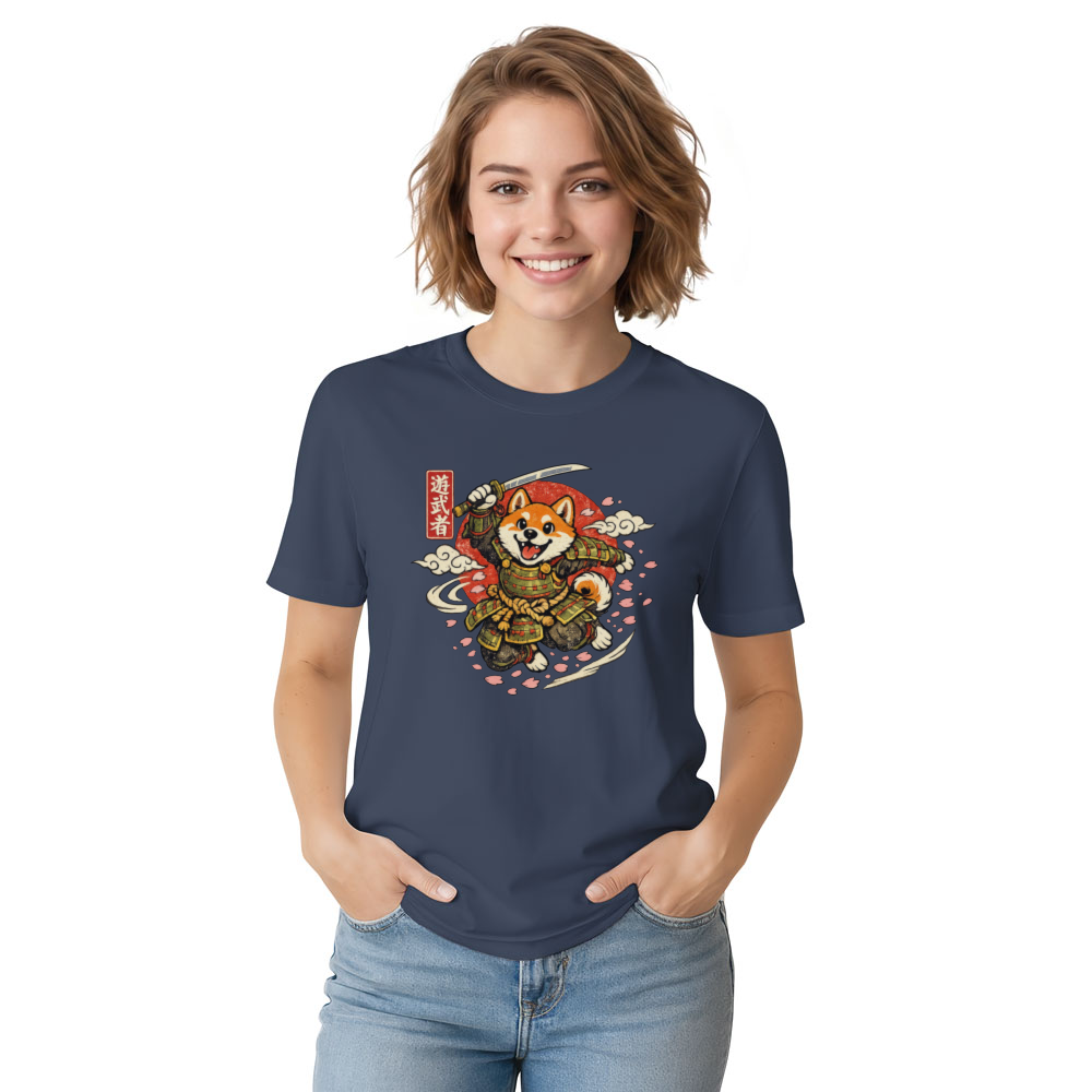 Shiba Samurai T-Shirt - Gift for Dog Lovers and Anime Fans