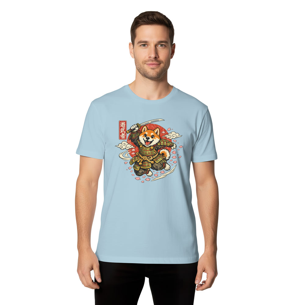 Shiba Samurai T-Shirt - Gift for Dog Lovers and Anime Fans