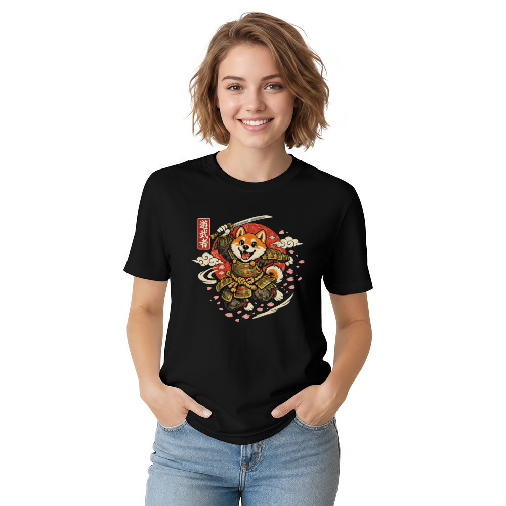 Shiba Samurai T-Shirt - Gift for Dog Lovers and Anime Fans