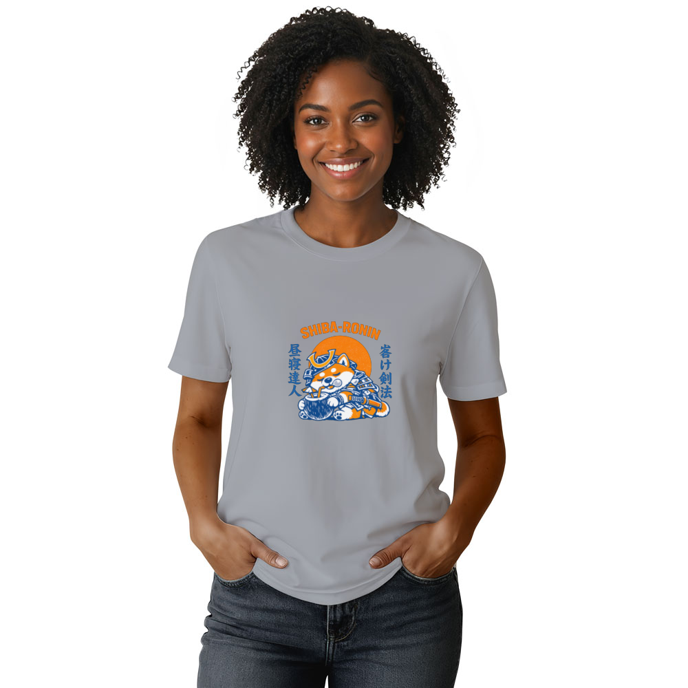 Lazy Shiba Samurai T-Shirt - Gift for Dog Lovers