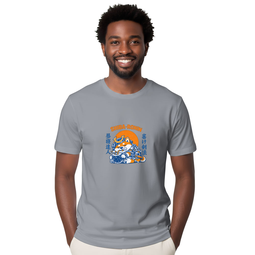 Lazy Shiba Samurai T-Shirt - Gift for Dog Lovers