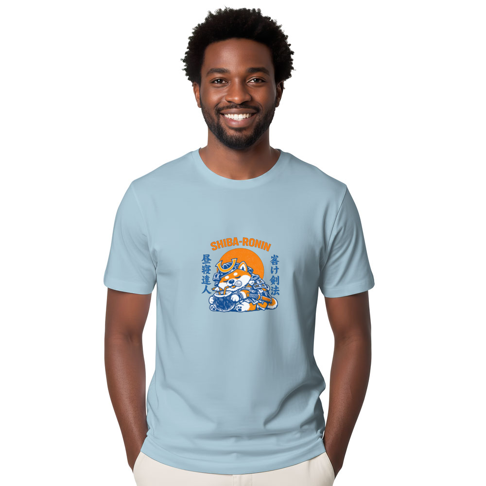 Lazy Shiba Samurai T-Shirt - Gift for Dog Lovers
