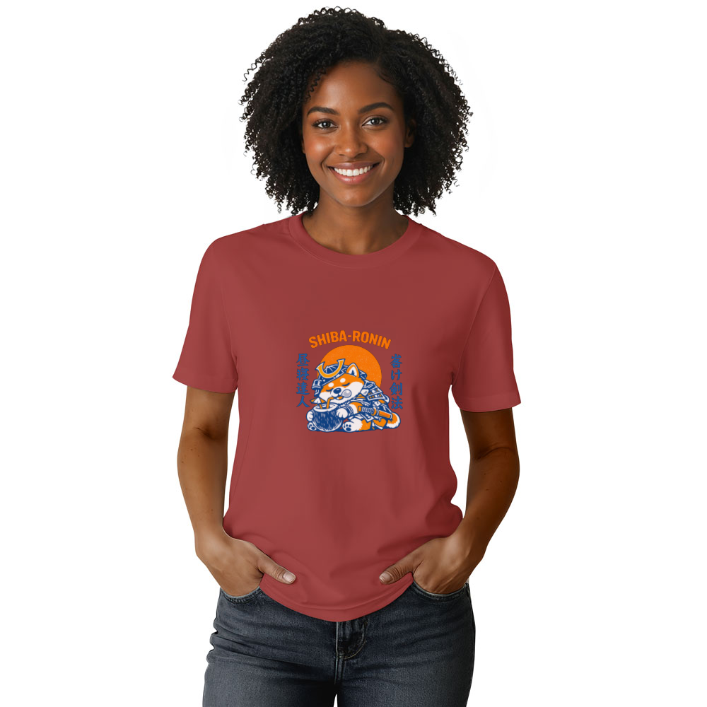 Lazy Shiba Samurai T-Shirt - Gift for Dog Lovers