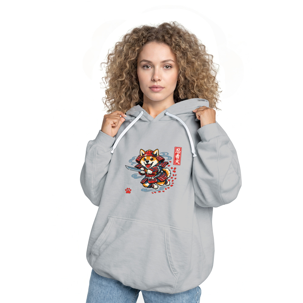 Shiba Samurai Pullover Hoodie - Gift for Shiba Inu and Japanese Art Fans