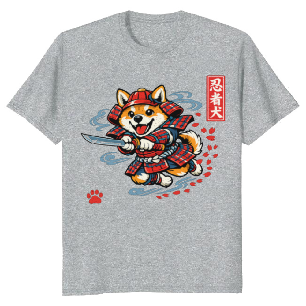Shiba Samurai T-Shirt - Samurai Art Enthusiasts