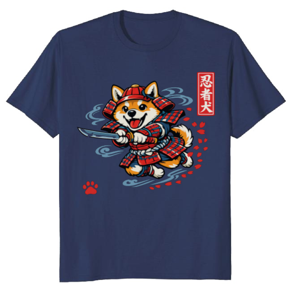 Shiba Samurai T-Shirt - Samurai Art Enthusiasts