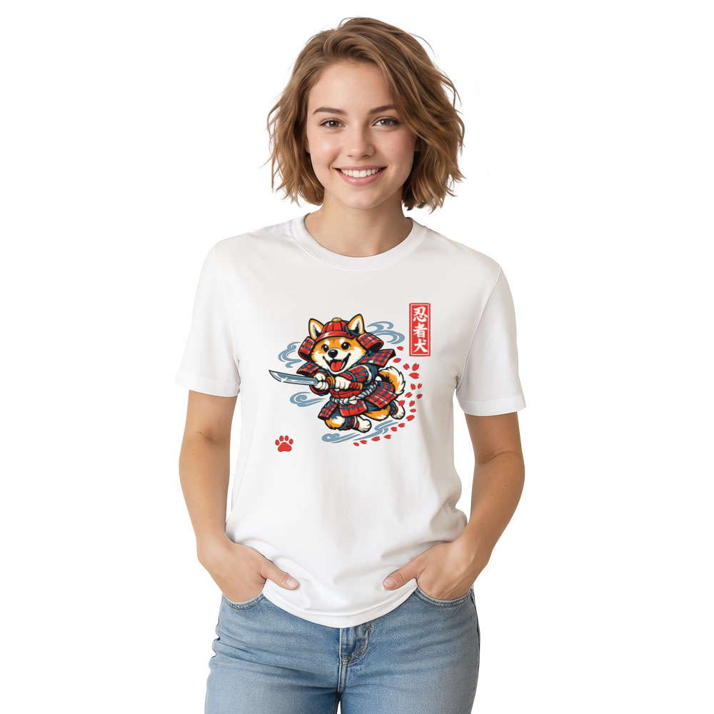 Shiba Samurai T-Shirt - Samurai Art Enthusiasts