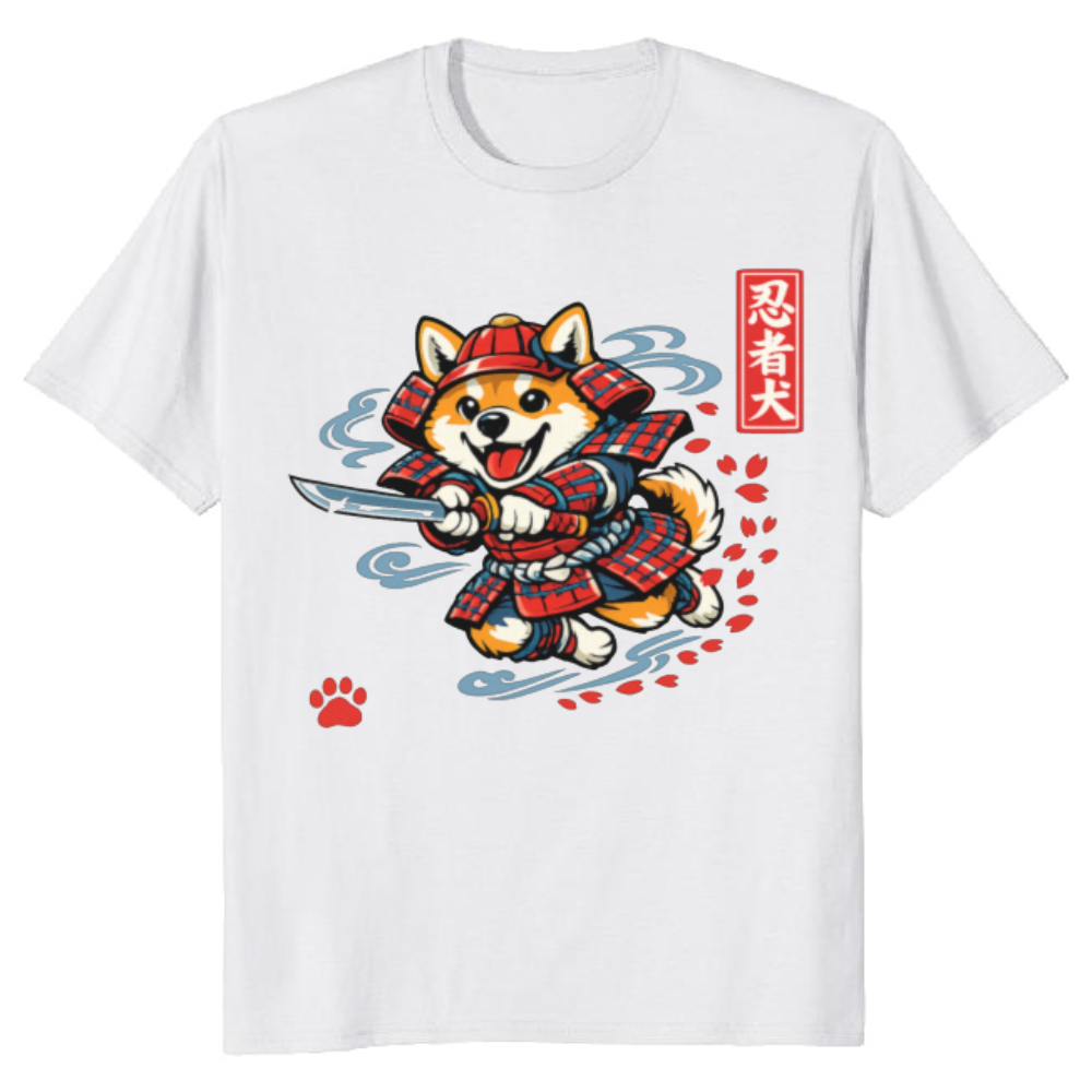 Shiba Samurai T-Shirt - Samurai Art Enthusiasts