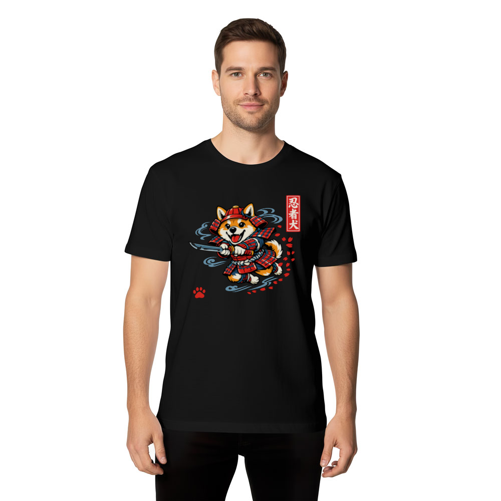 Shiba Samurai T-Shirt - Samurai Art Enthusiasts