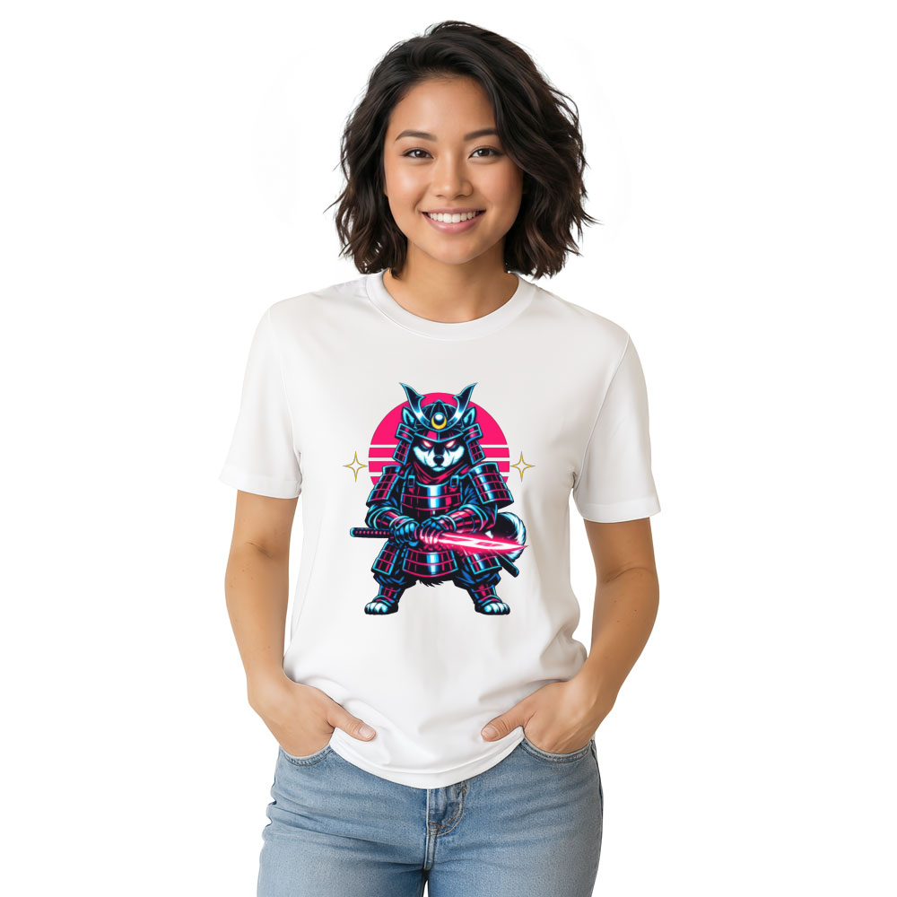 Shiba Samurai Neon Ronin T-Shirt - Gamers And Anime Fans
