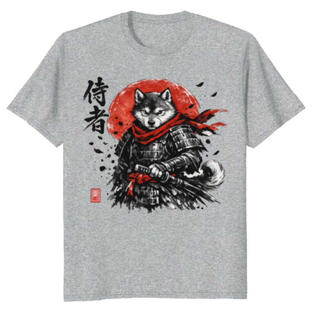 Shiba Samurai T-Shirt - Japanese Streetwear And Cosplay