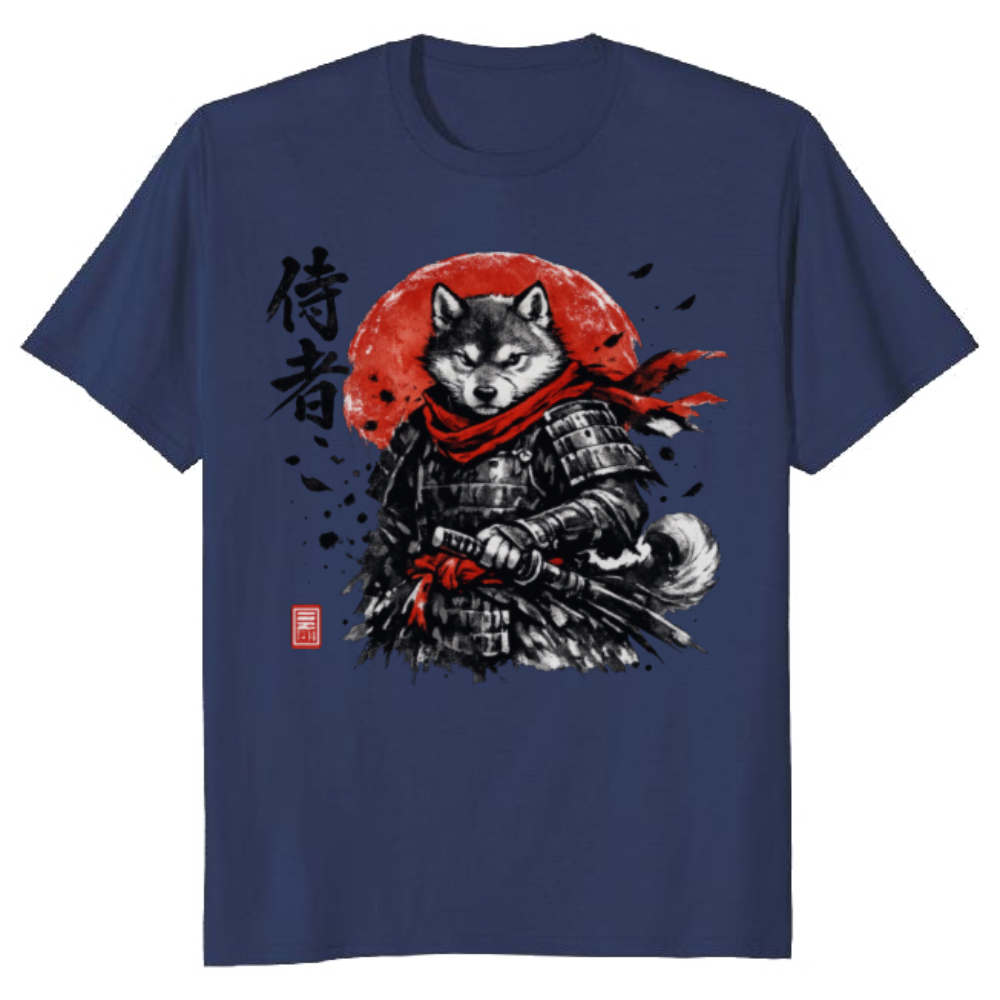 Shiba Samurai T-Shirt - Japanese Streetwear And Cosplay