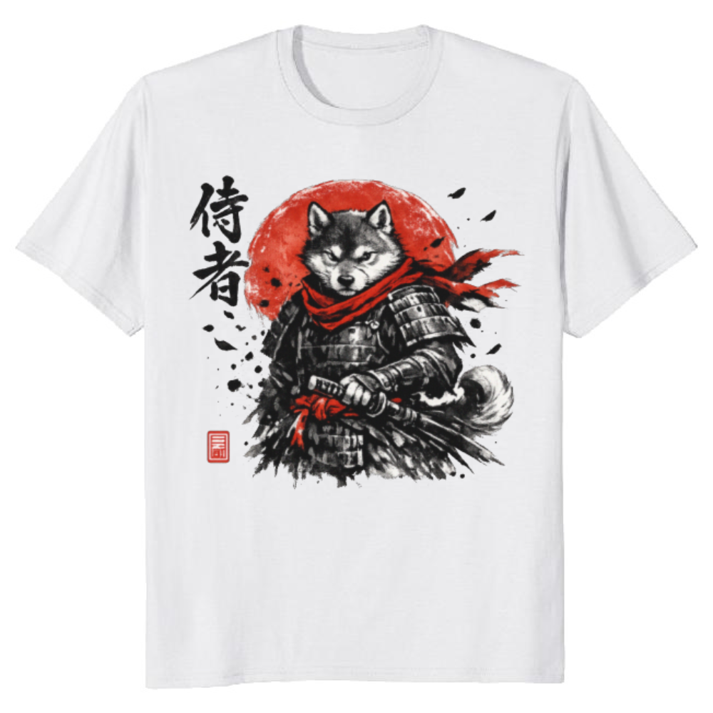 Shiba Samurai T-Shirt - Japanese Streetwear And Cosplay
