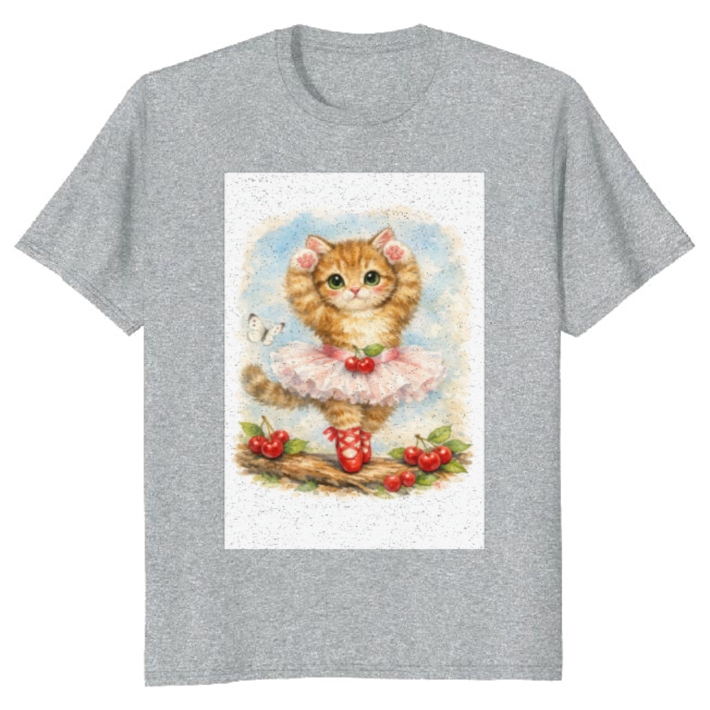Vintage Kitten Ballerina En Pointe T-Shirt
