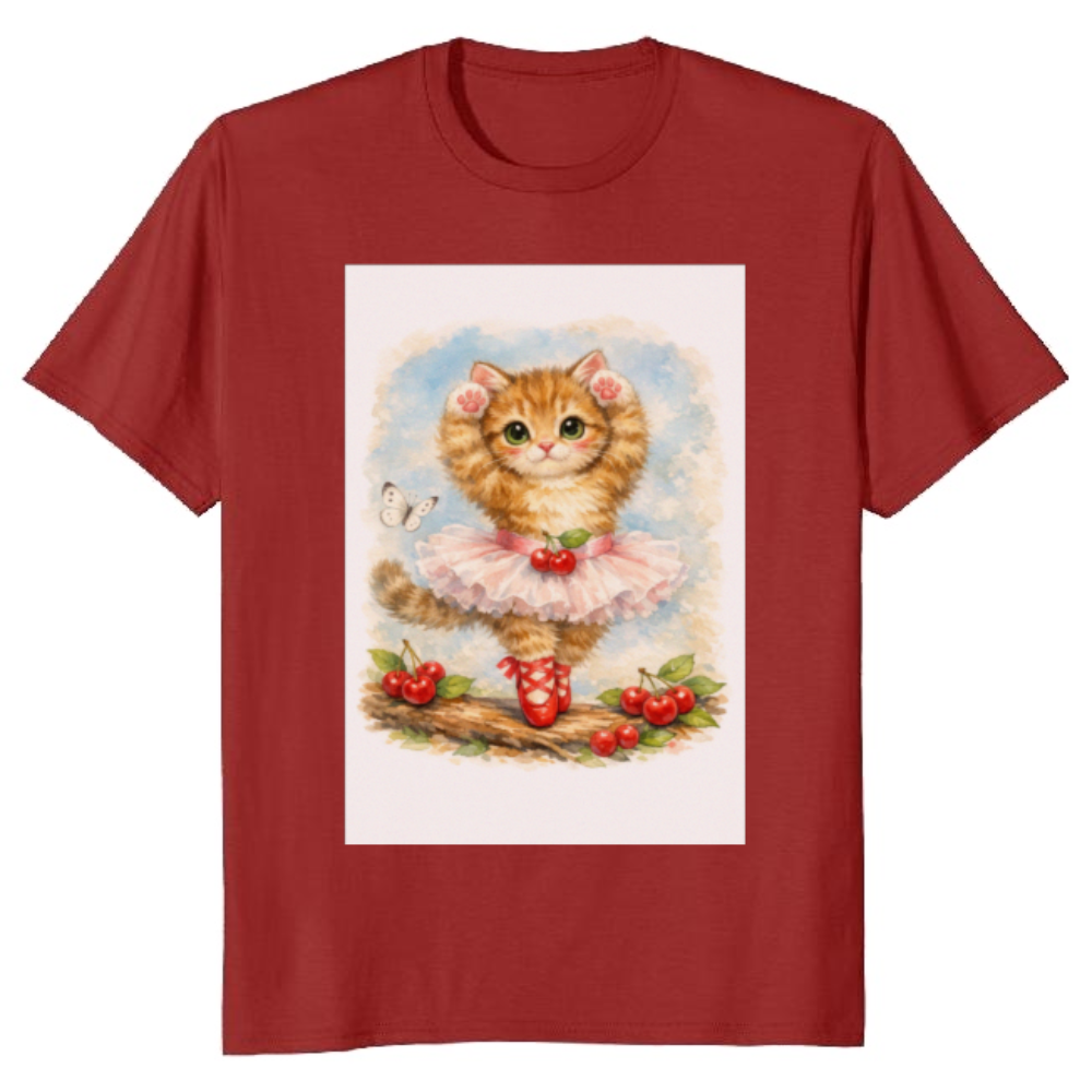 Vintage Kitten Ballerina En Pointe T-Shirt