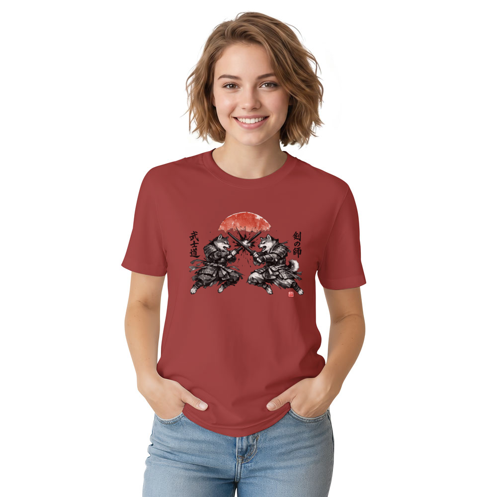 Shiba Samurai Sumi-e T-Shirt - Anime And Pop Culture Fans