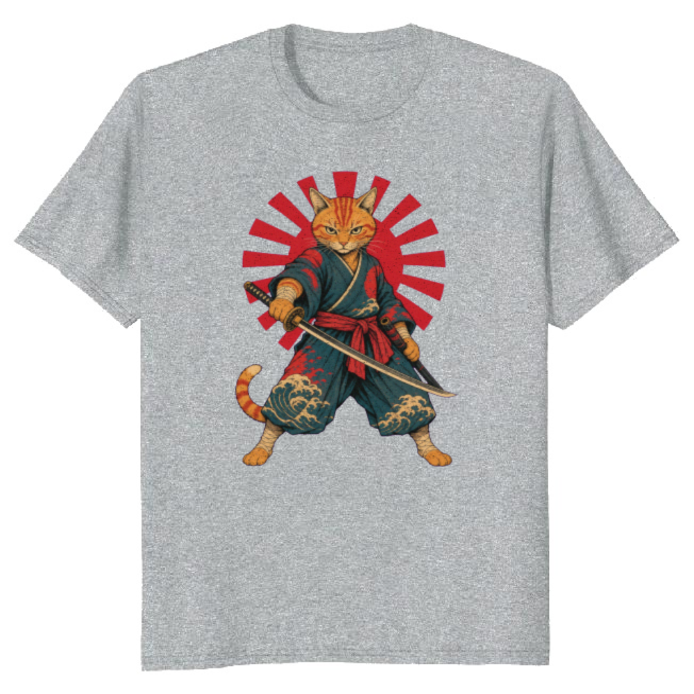 Orange Tabby Cat T-Shirt - Gift for Anime Cat Lovers