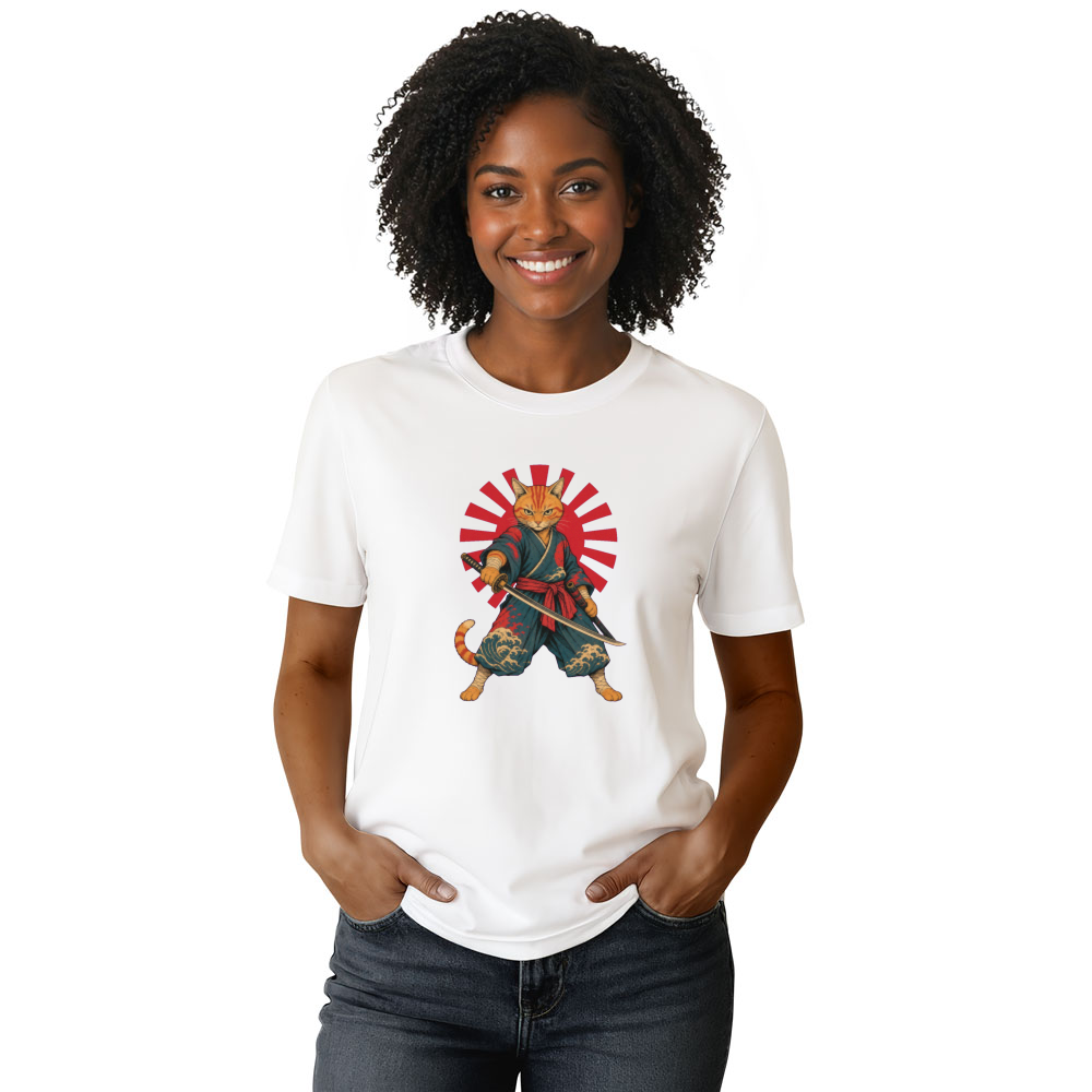 Orange Tabby Cat T-Shirt - Gift for Anime Cat Lovers