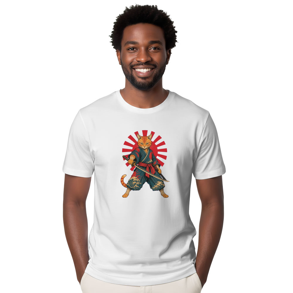 Orange Tabby Cat T-Shirt - Gift for Anime Cat Lovers
