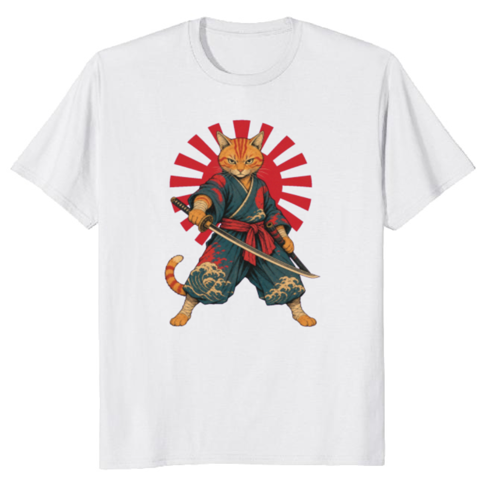 Orange Tabby Cat T-Shirt - Gift for Anime Cat Lovers