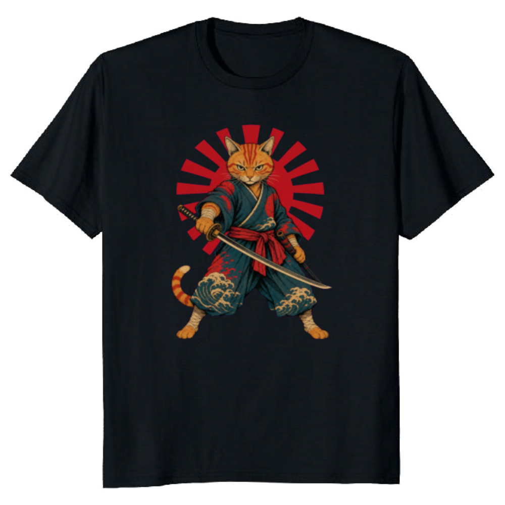 Orange Tabby Cat T-Shirt - Gift for Anime Cat Lovers