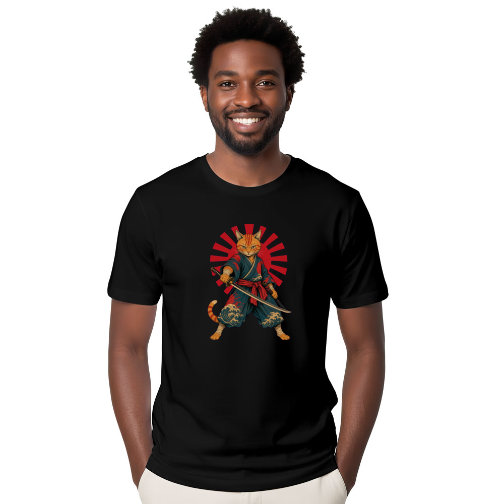 Orange Tabby Cat T-Shirt - Gift for Anime Cat Lovers