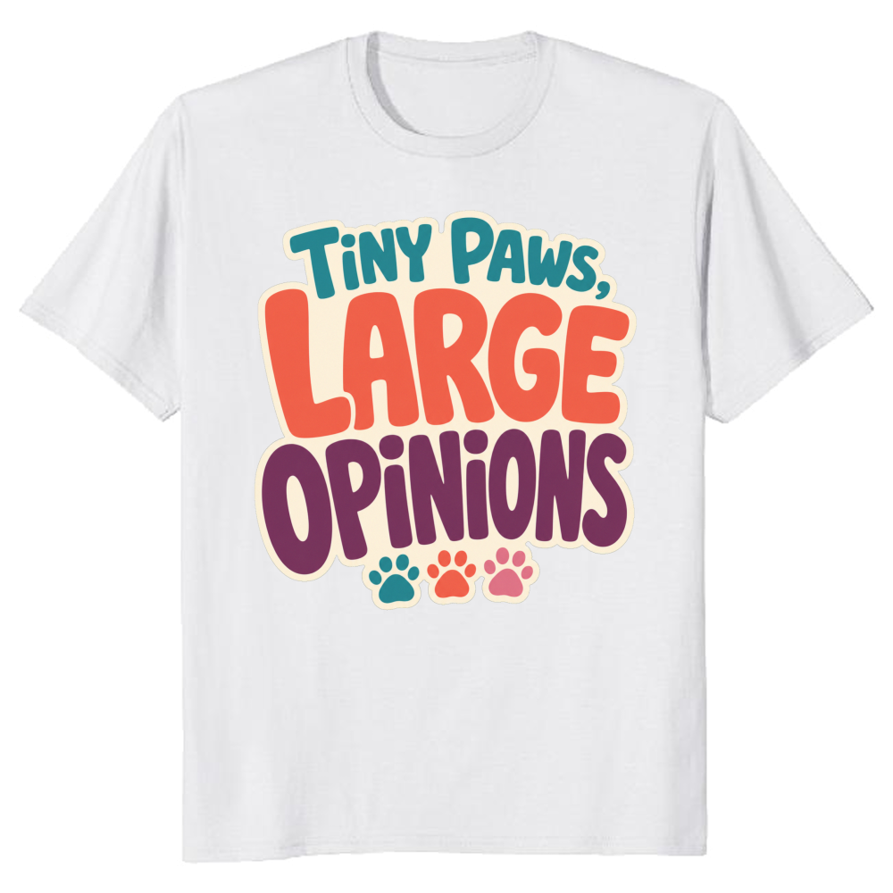 Tiny Paws, Large Opinions T-Shirt