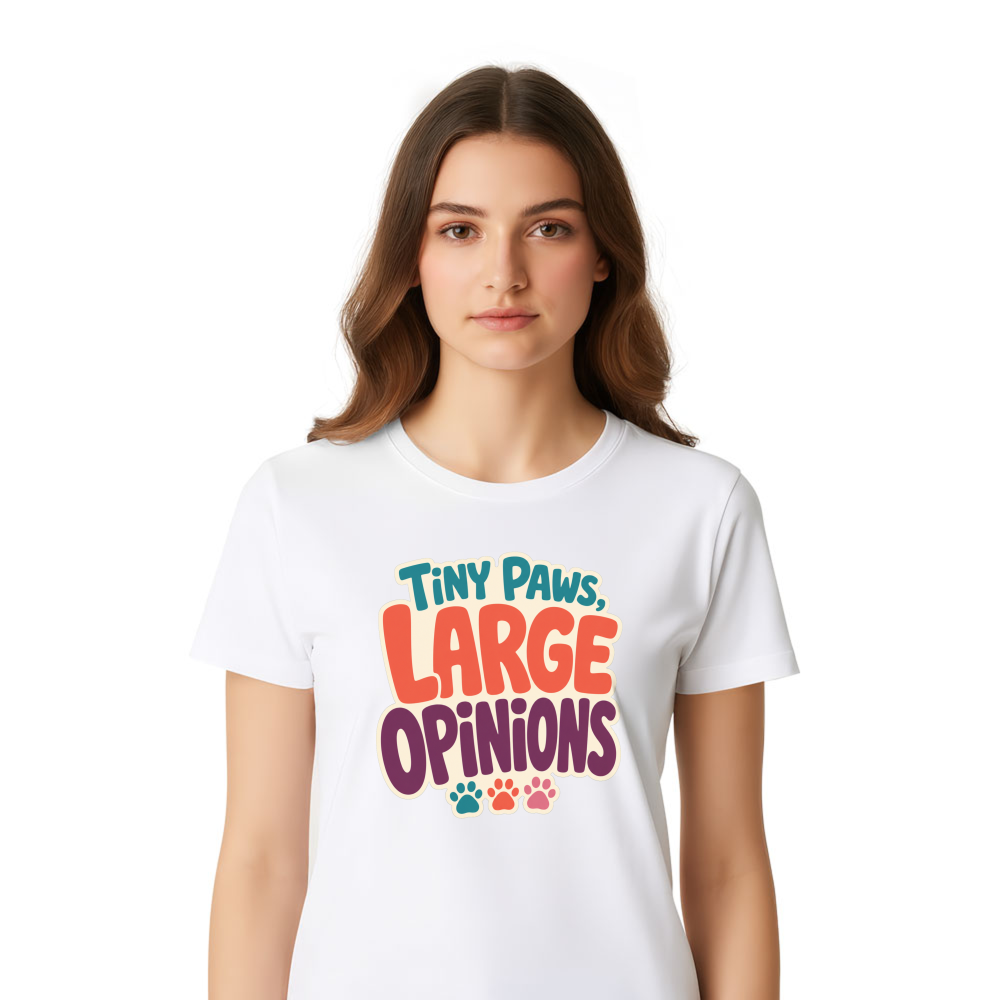 Tiny Paws, Large Opinions T-Shirt